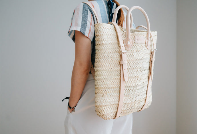 straw backpack